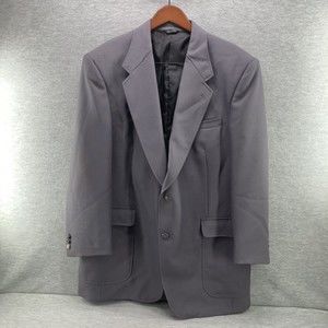 Gino Cappeli Men's Gray 2 Button Closure Blazer Size 44L